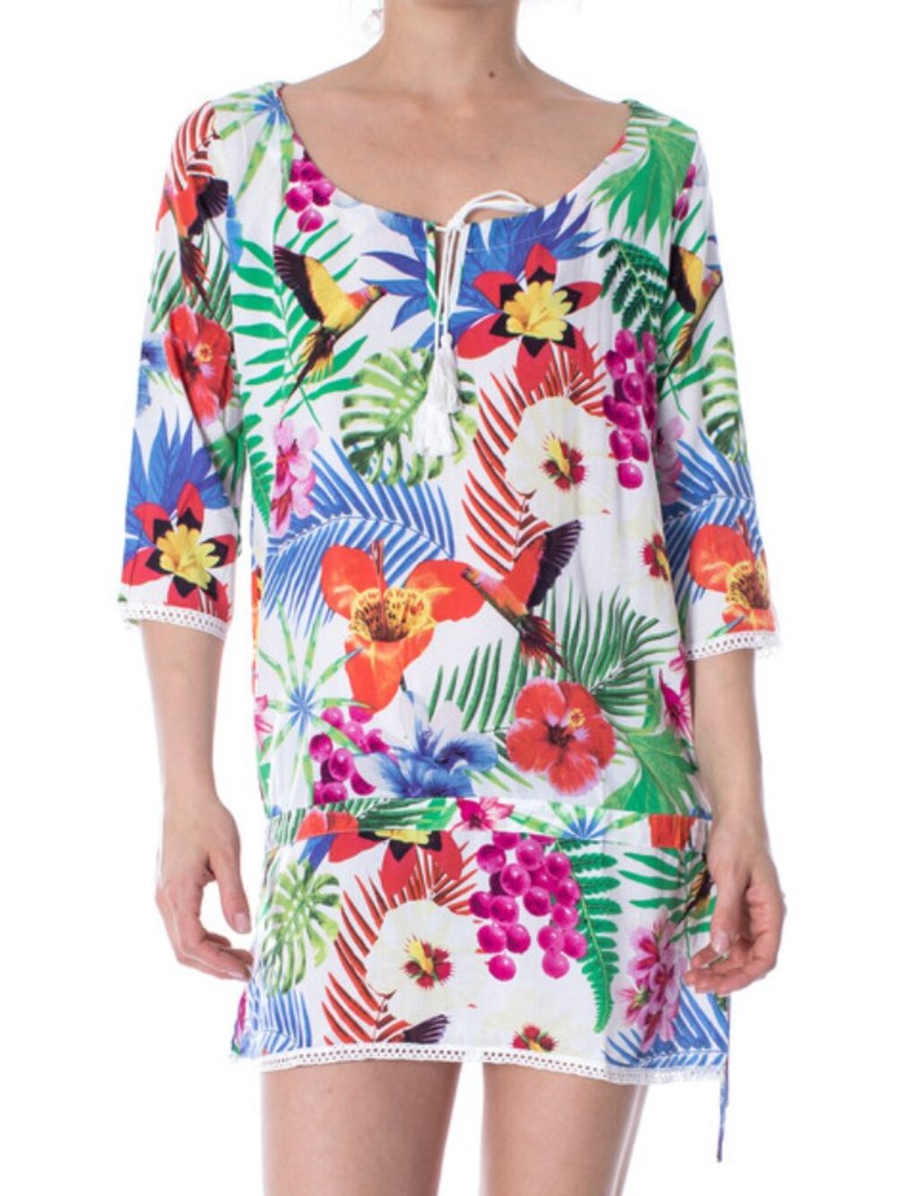 Desigual Floral Swim Coverup Small